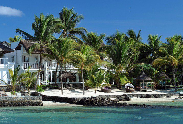 Charmigt boutiquestil med privat strand på Mauritius