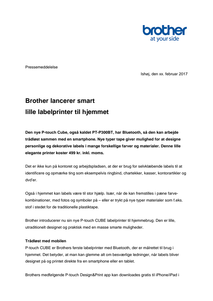 Brother lancerer smart lille labelprinter til hjemmet