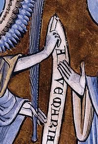 Jungfru Marie bebådelsebild 1200-tal