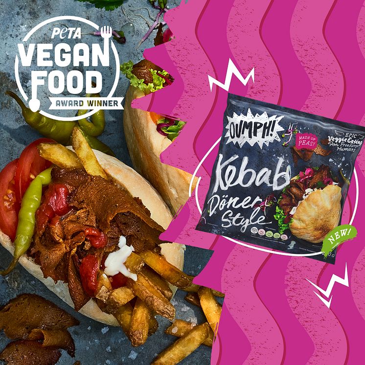 PETA UK utnämner Oumph! Döner Kebab till 'Best Vegan Meat' 