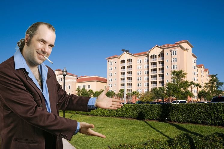 Timeshare salesman and resort