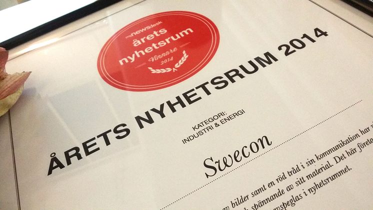 Swecon - Årets Nyhetsrum 2014