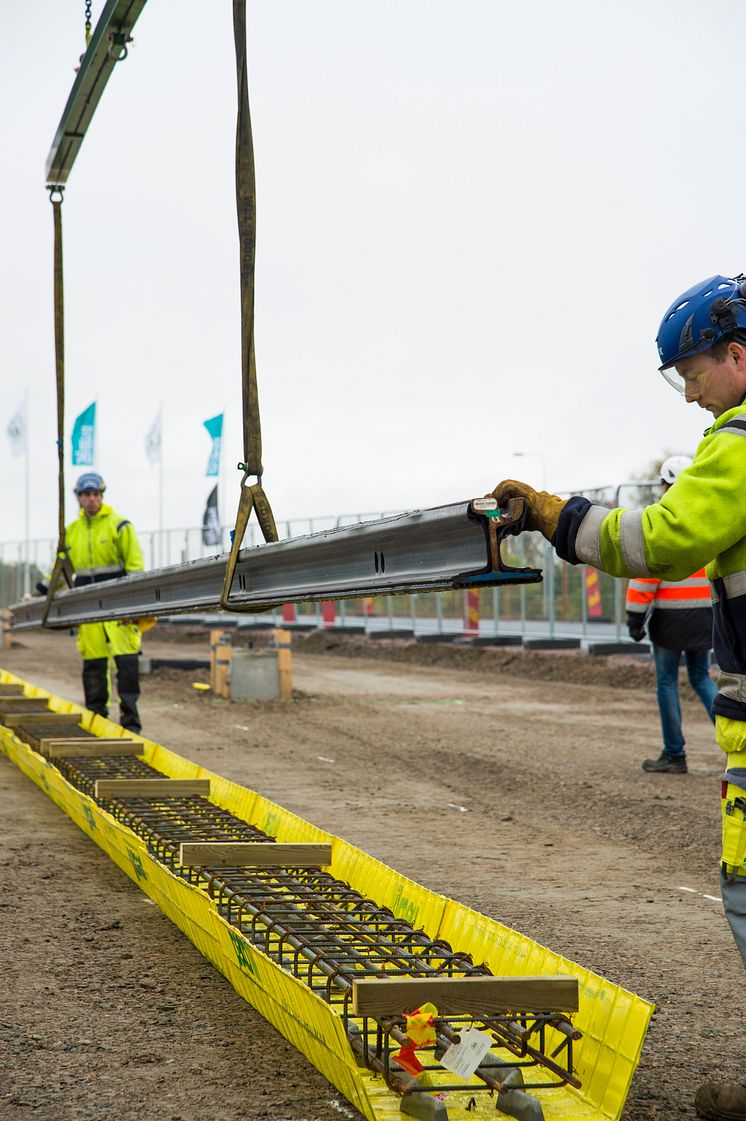 Första rälsen på plats för Lunds spårväg