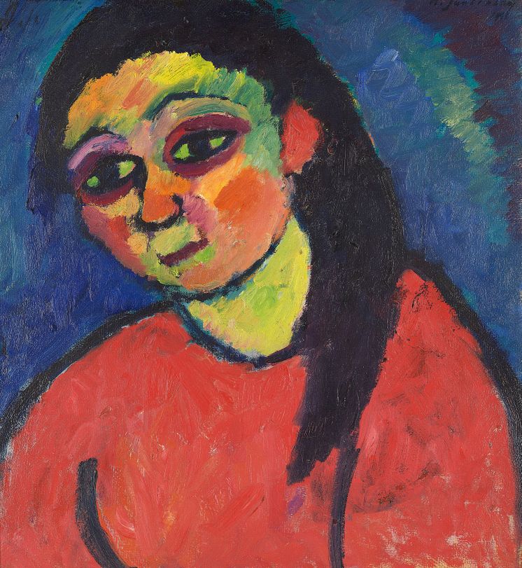 Kvinne med rød bluse / Woman with Red Blouse