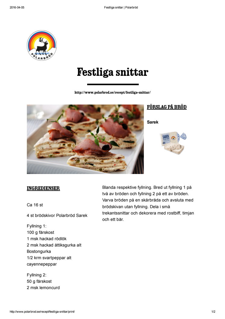 Festliga snittar