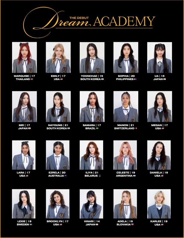 NEW GIRL GROUP - CONTESTANTS ONE SHEET