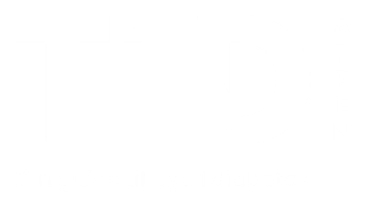 Logotyp T1D-appen vit