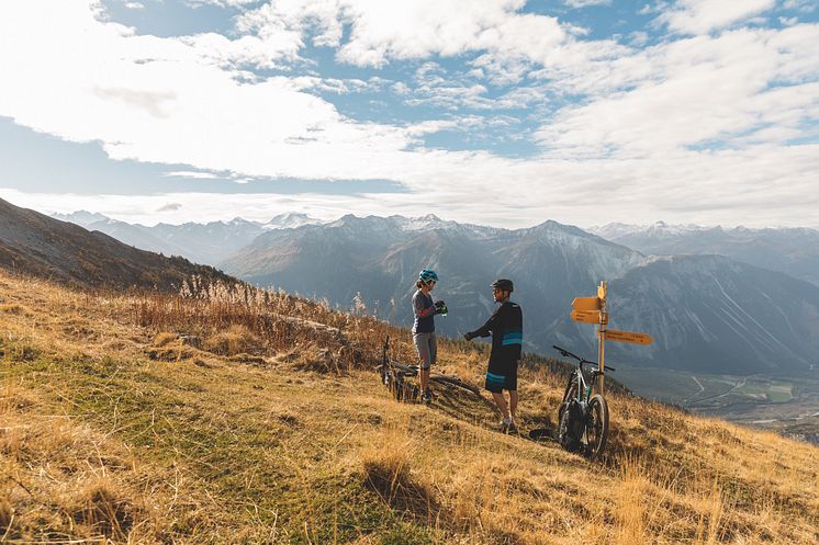 Wallis: Pause auf dem Torrenttrail bei Leukerbad 