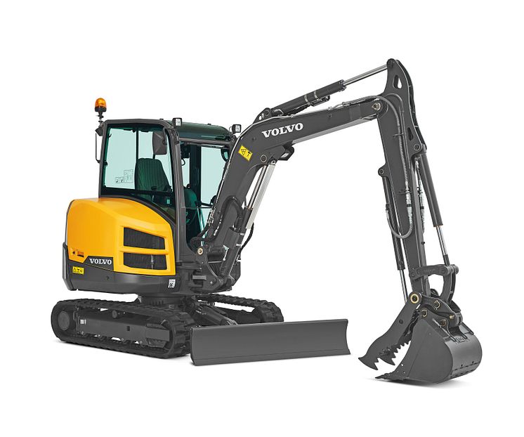 Volvo EC35D minigrävare - studiobild höger fram
