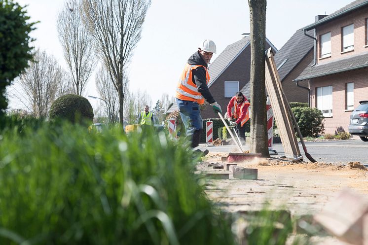 Tiefbau für Glasfaserleitungen