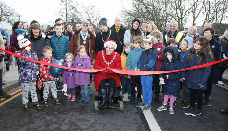 Ribbon cutting on Mill Road Bridge