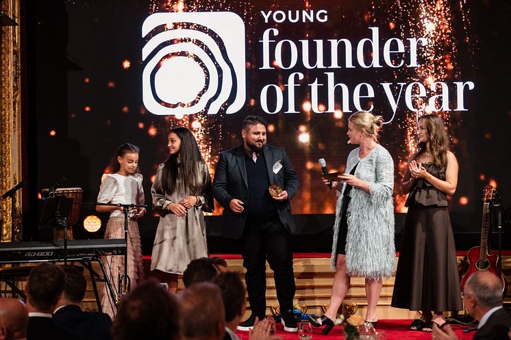 Founders Alliance, Young Founder of the Year Gold Celina Lorén Saffar, STUCKIES and Raiwand Rasouli, Rasouli Group 12