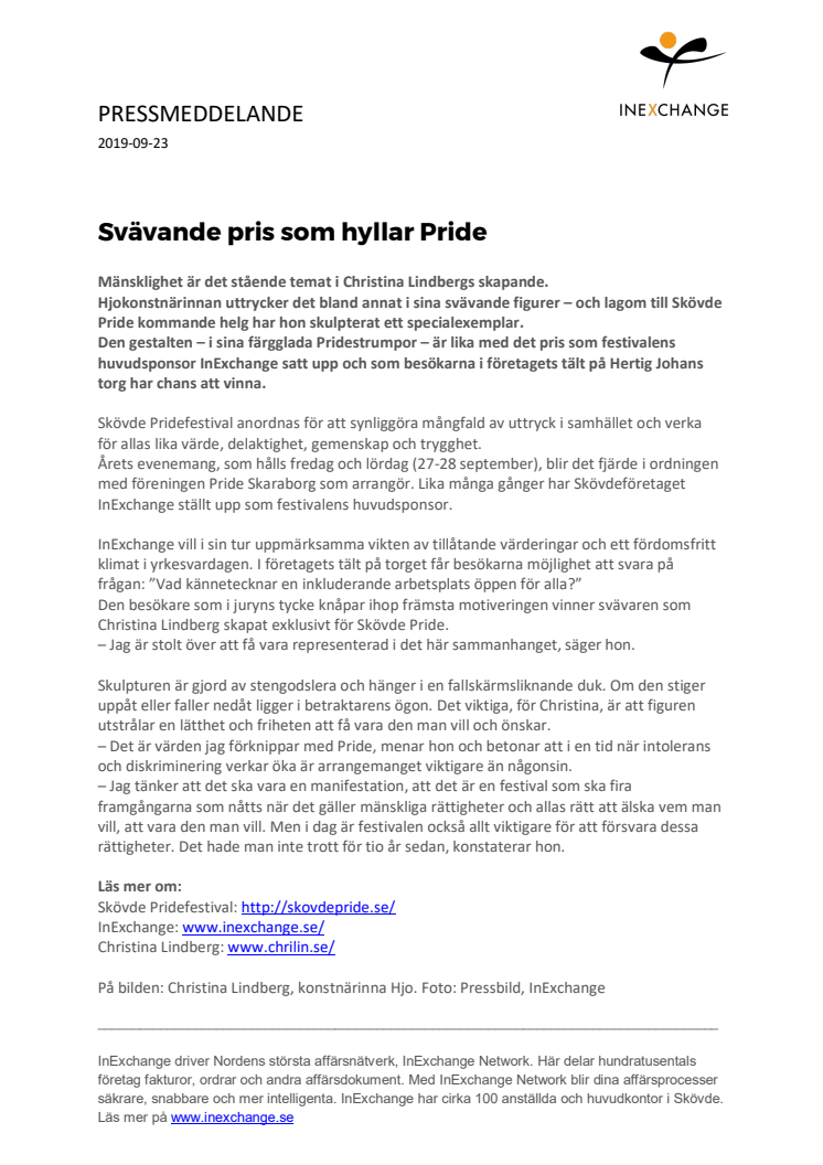 Svävande pris som hyllar Pride