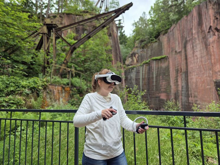 Rochlitzer Berg - Erkundung des Porphyrlehrpfads mit VR-Brille