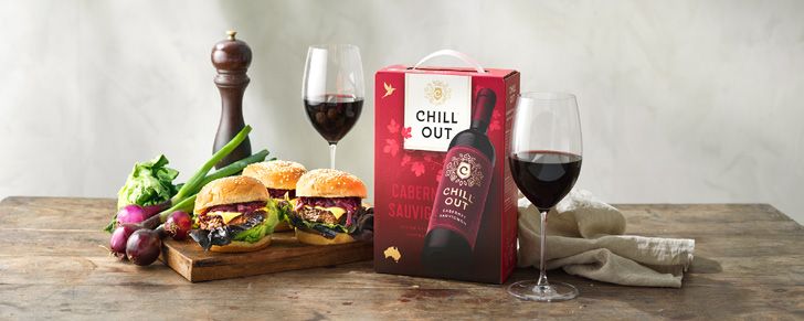 Matrecept rött vin chill out cabernet sauvignon bag in box bib