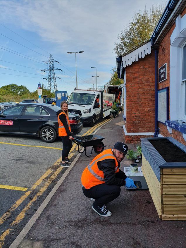 Harlington station garden event