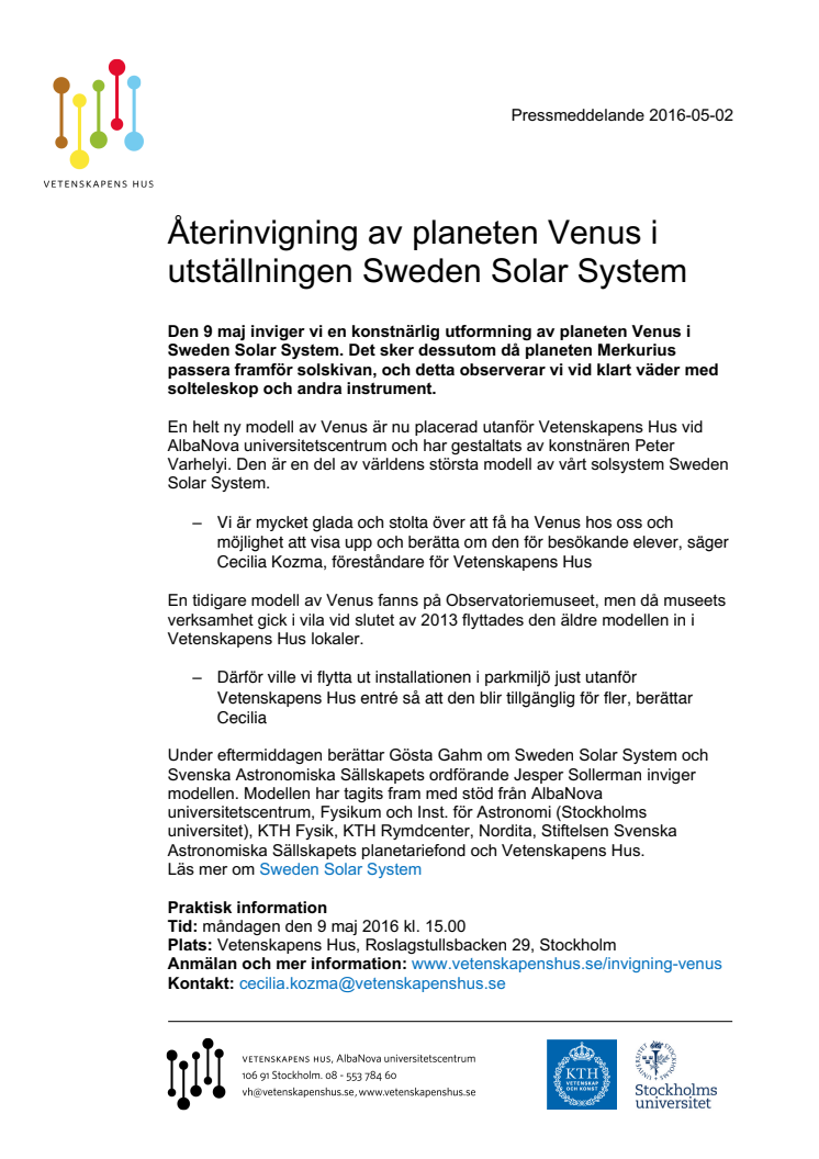 ​Återinvigning av planeten Venus
