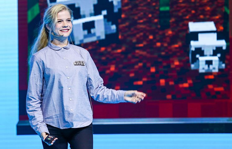 Agnes Larsson, en av grundarna av spelet Minecraft.