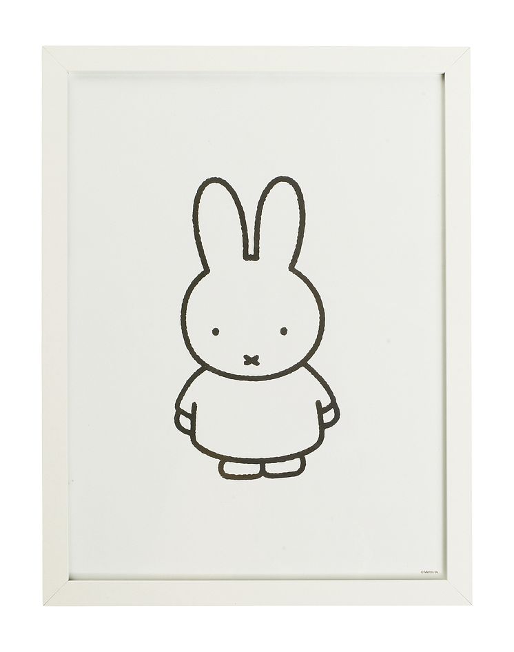 miffy_plakat_m_ramme_30x40_cm_hvit_199.90