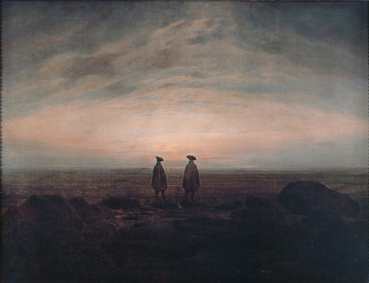 Alene med naturen. Caspar David Friedrich, To menn ved havet, 1817