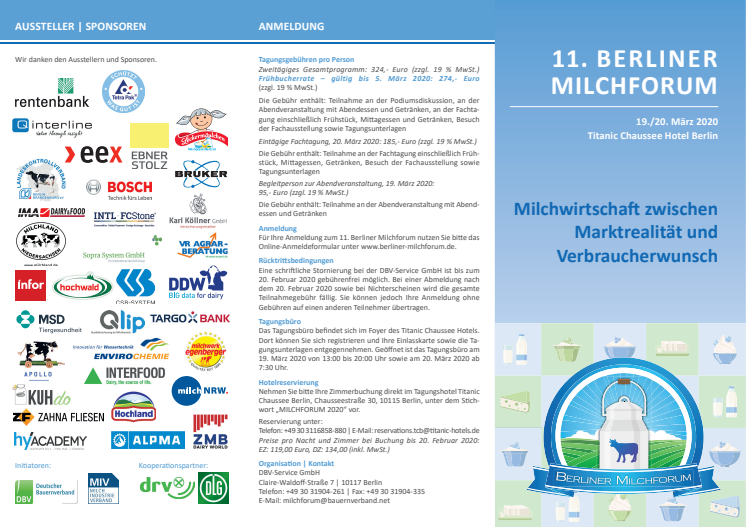 Programm Berliner Milchforum 2020