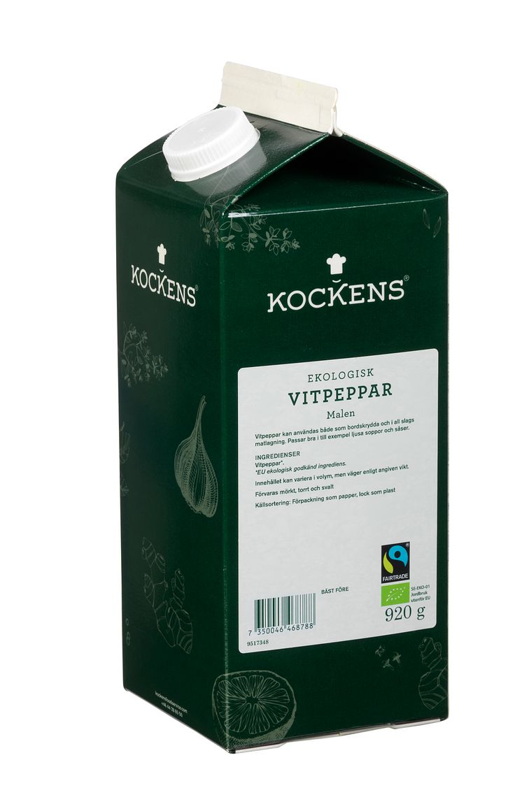 Vitpeppar malen fairtrade