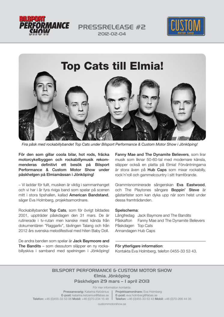 Top Cats till Elmia!