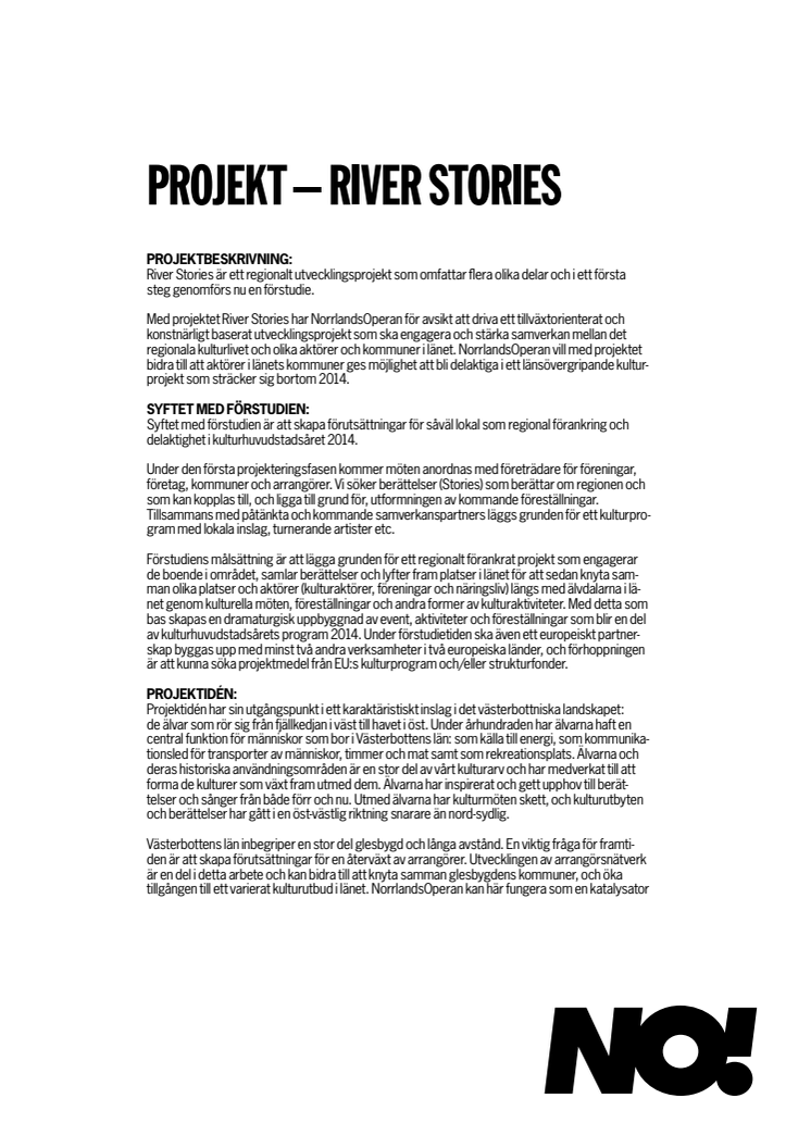 Information om projektet River Stories