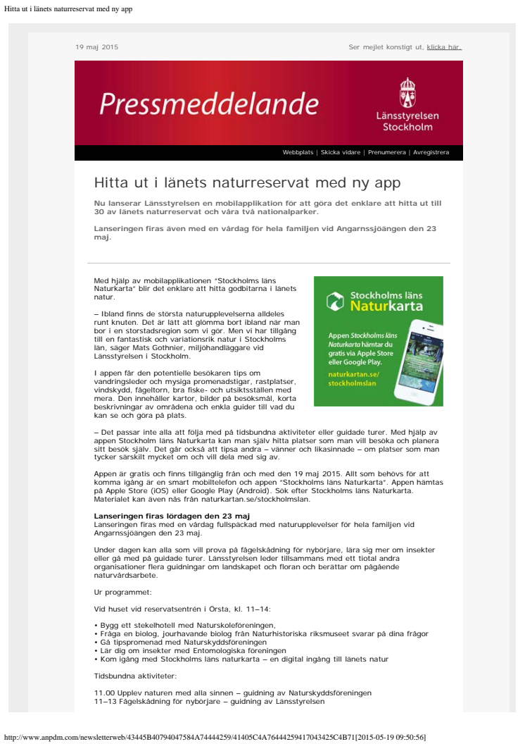 Hitta ut i länets naturreservat med ny app  - lansering på lördag med familjedag och mängder av fina naturupplevelser vid Angarnssjöängen