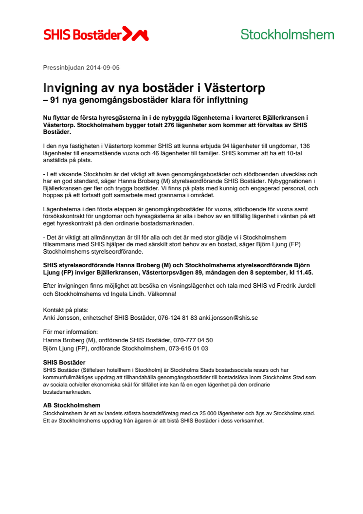 Invigning av nya bostäder i Västertorp – 91 nya genomgångsbostäder klara för inflyttning