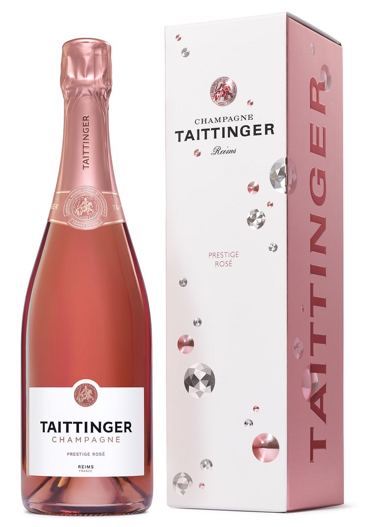 Taittinger Prestige Rosé med presentförpackning