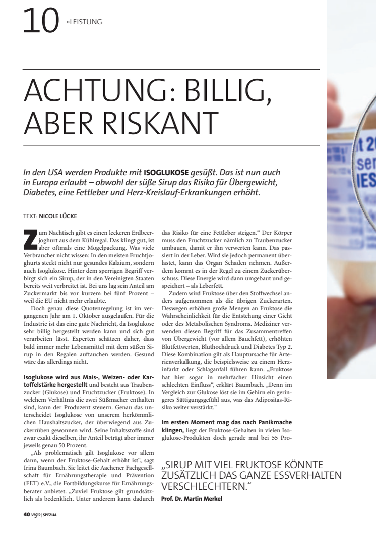 Artikel vigo Spezial - Achtung: Billig, aber riskant