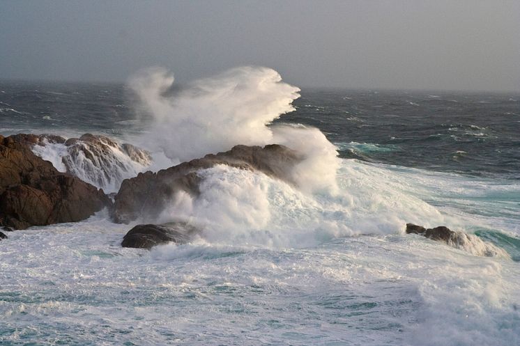 Storm ved Lindesnes Fyr