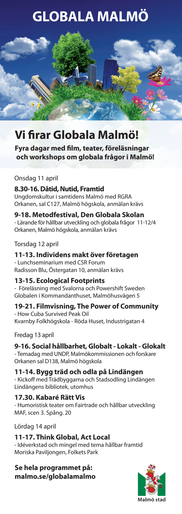 Program Globala Malmö fokusdagar