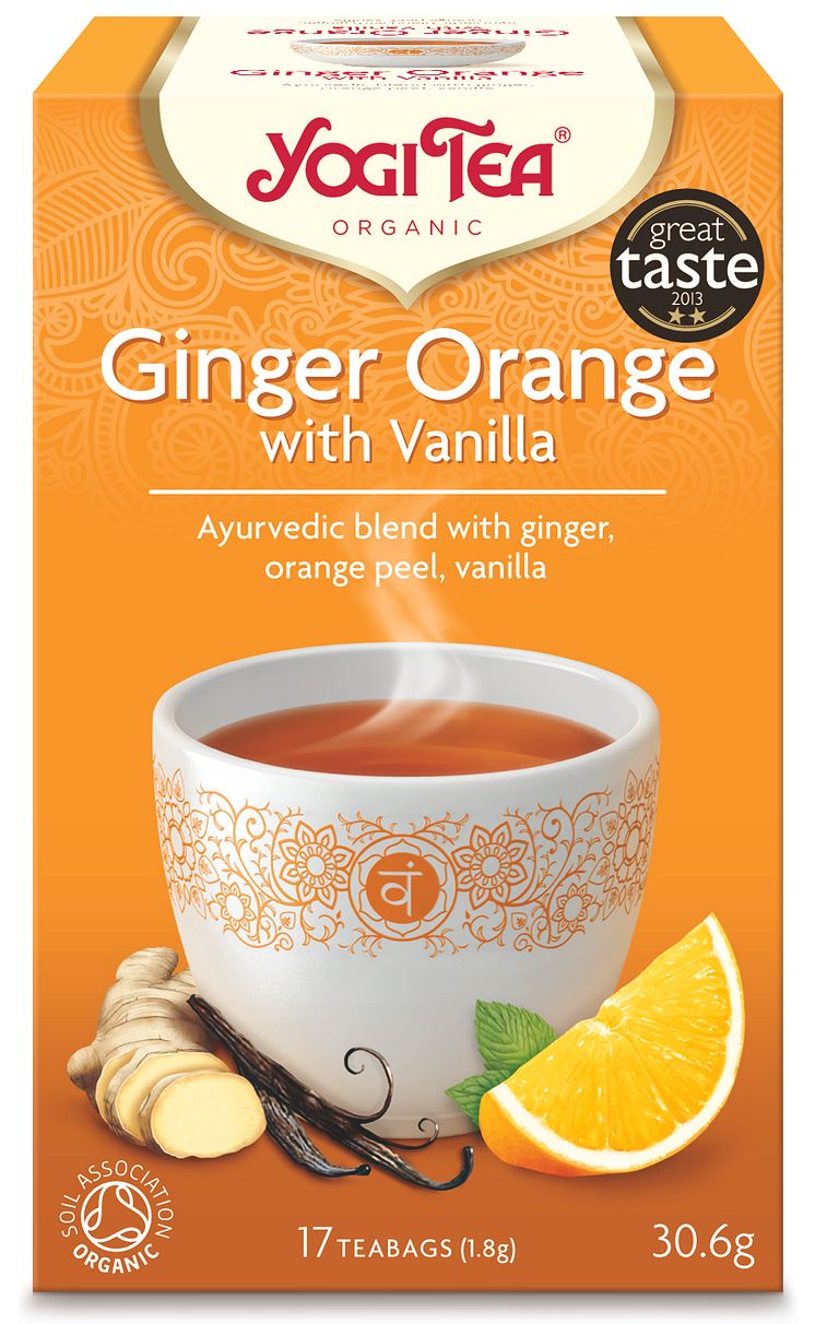 Yogi Tea Ginger Orange with Vanilla poser økologisk
