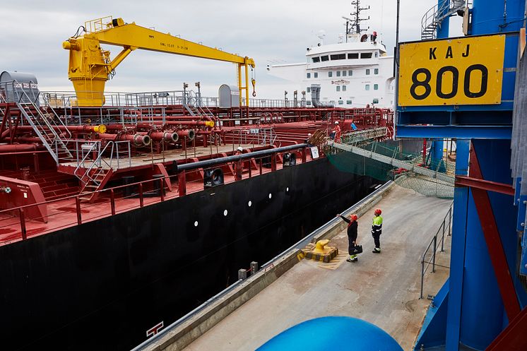 Tanker in the Energy Port of Gothenburg.