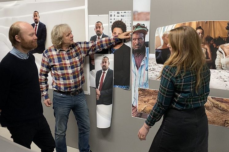 Testprinting av de mest kritiske partiene i Finbarr O´Reillys fotografier. 