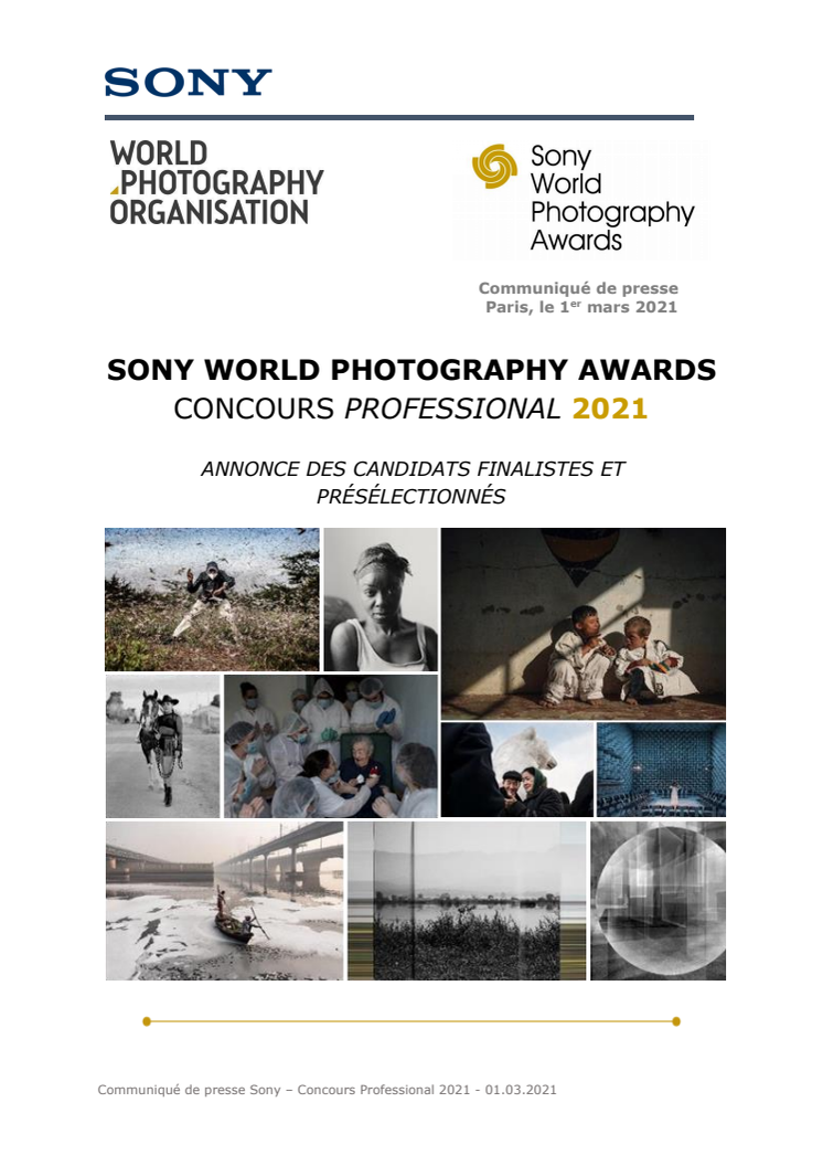 SONY WORLD PHOTOGRAPHY AWARDS CONCOURS PROFESSIONAL 2021