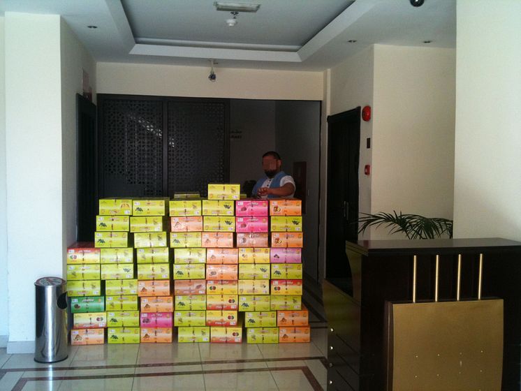 Op Tapestry - tobacco delivered to Dubai hotel 