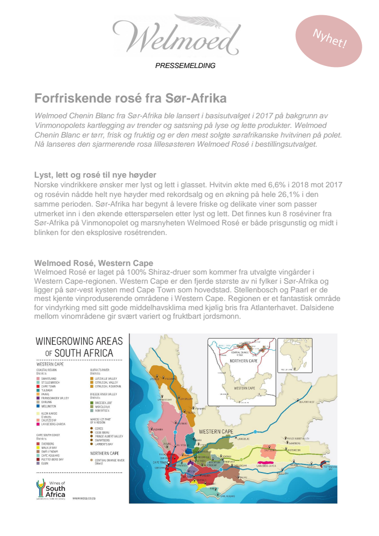 Nyhet! Forfriskende rosé fra Sør-Afrika 