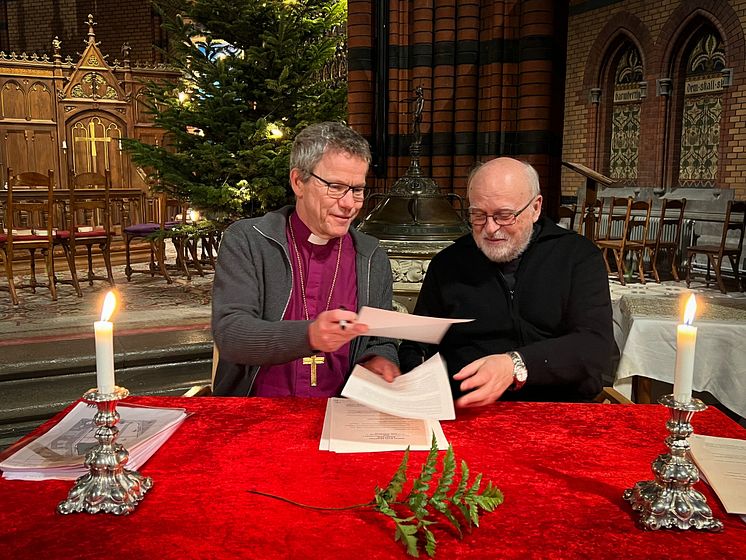 Biskop Andreas Holmberg, Stockholm stift i Svenska kyrkan och kardinal Anders Arborelius.