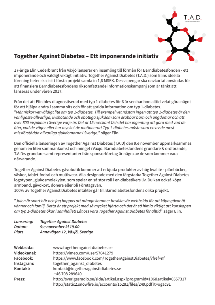 Together Against Diabetes – Ett imponerande initiativ