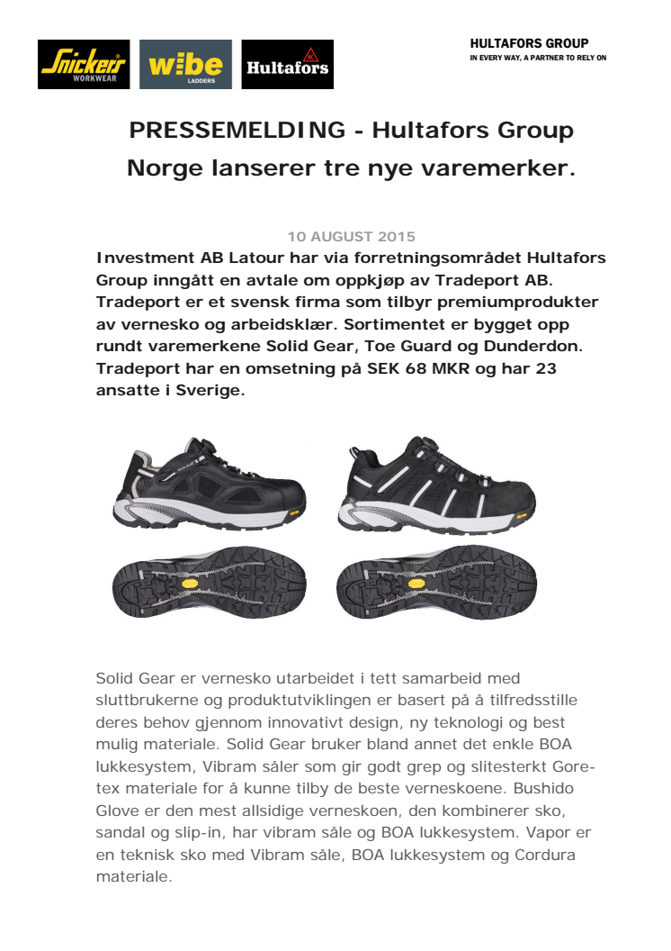 Solid Gear og Toe Guard - nye vernesko på det norske markedet!