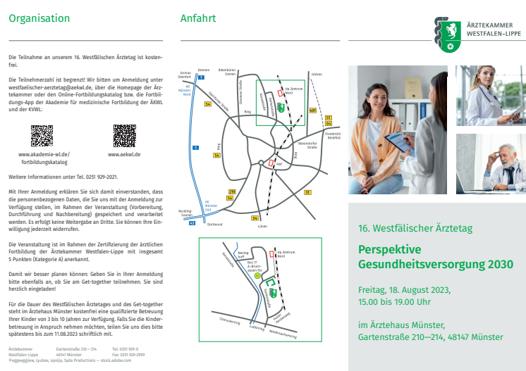 Flyer Westfälischer Ärztetag 2023