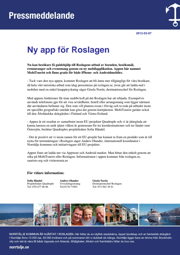 Ny app för Roslagen