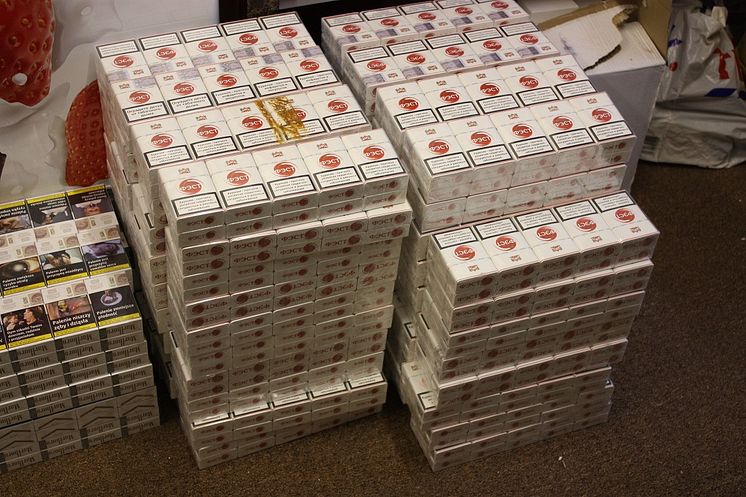 Cigarettes seized by HMRC