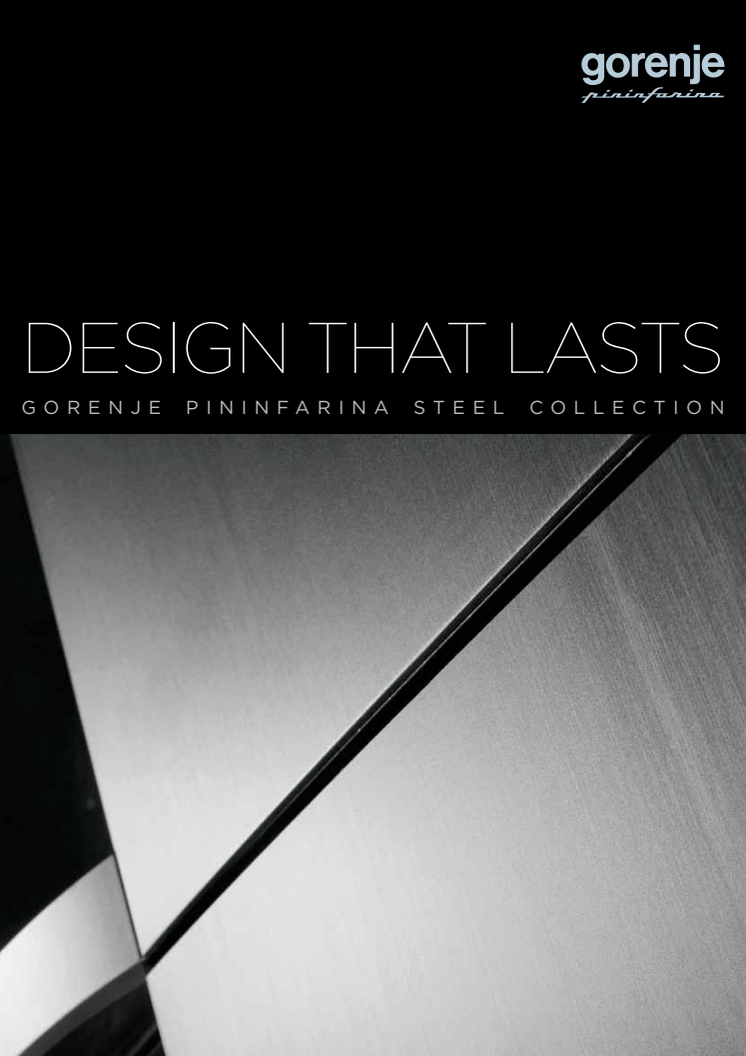 Gorenje Pininfarina Steel brochure - engelsk version