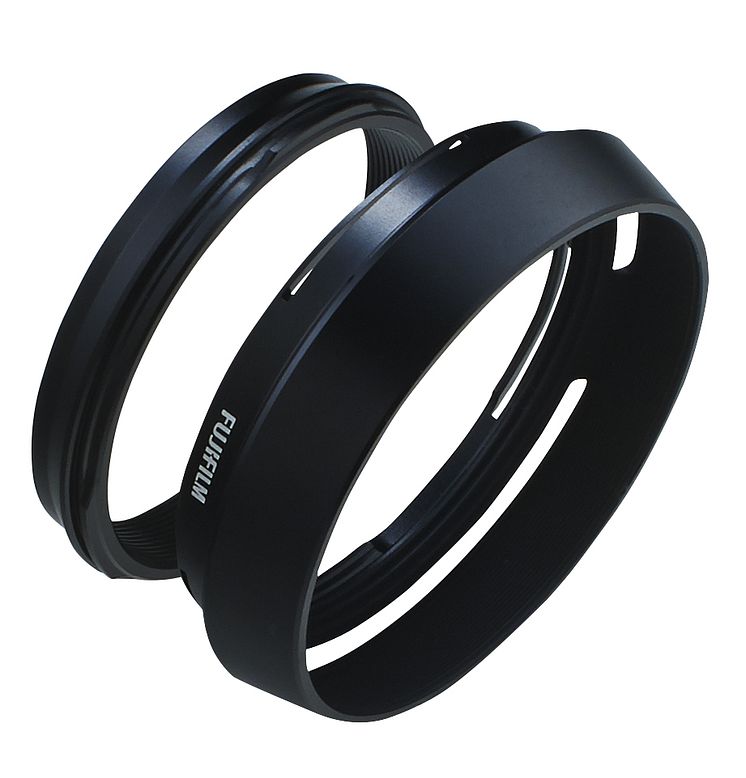 FUJIFILM X100S black lens hood with adaptor ring (filter size 49mm)