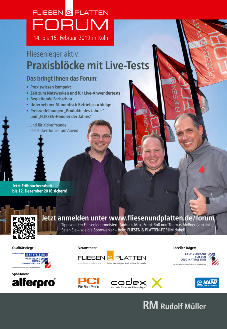 Flyer FLIESEN & PLATTEN FORUM 2019