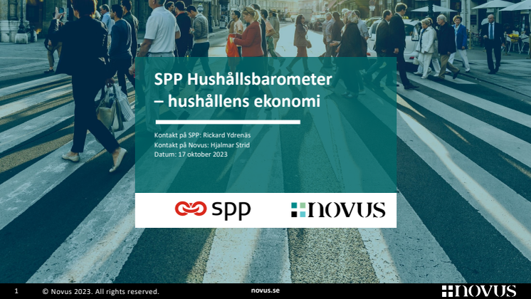 SPP Hushållsbarometer - hushållens ekonomi hösten 2023